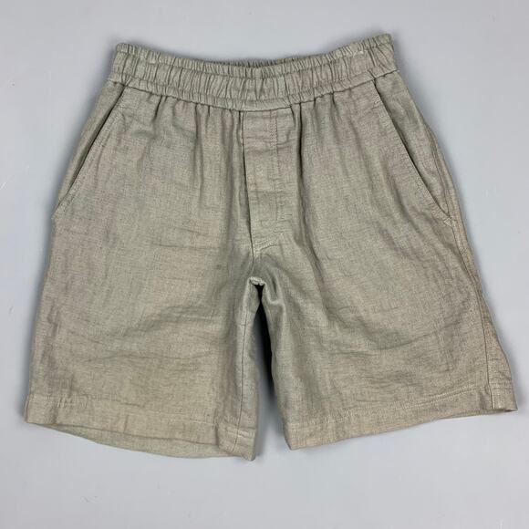STEVEN ALAN Size XS Slate Linen Elastic Waistband Shorts - Picture 1 of 1